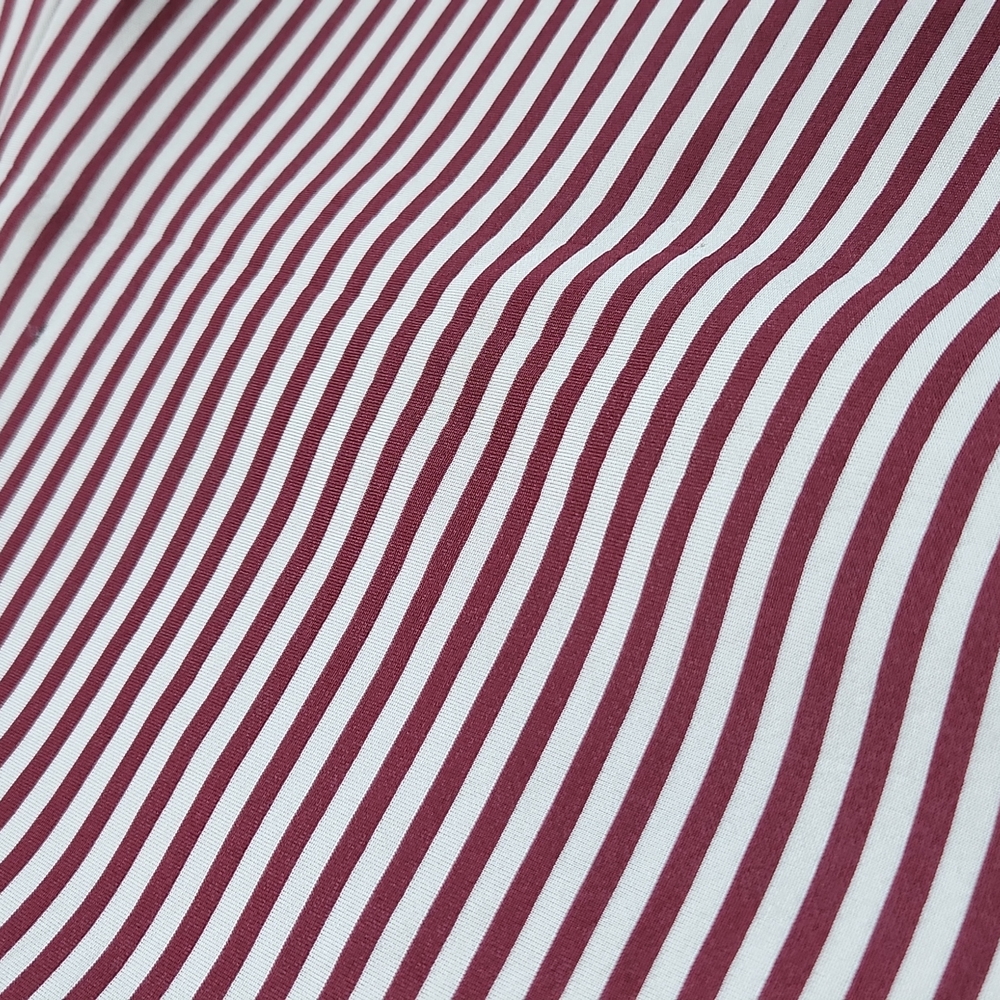 Maroon and white striped circle skirt - Picture 2 of 2